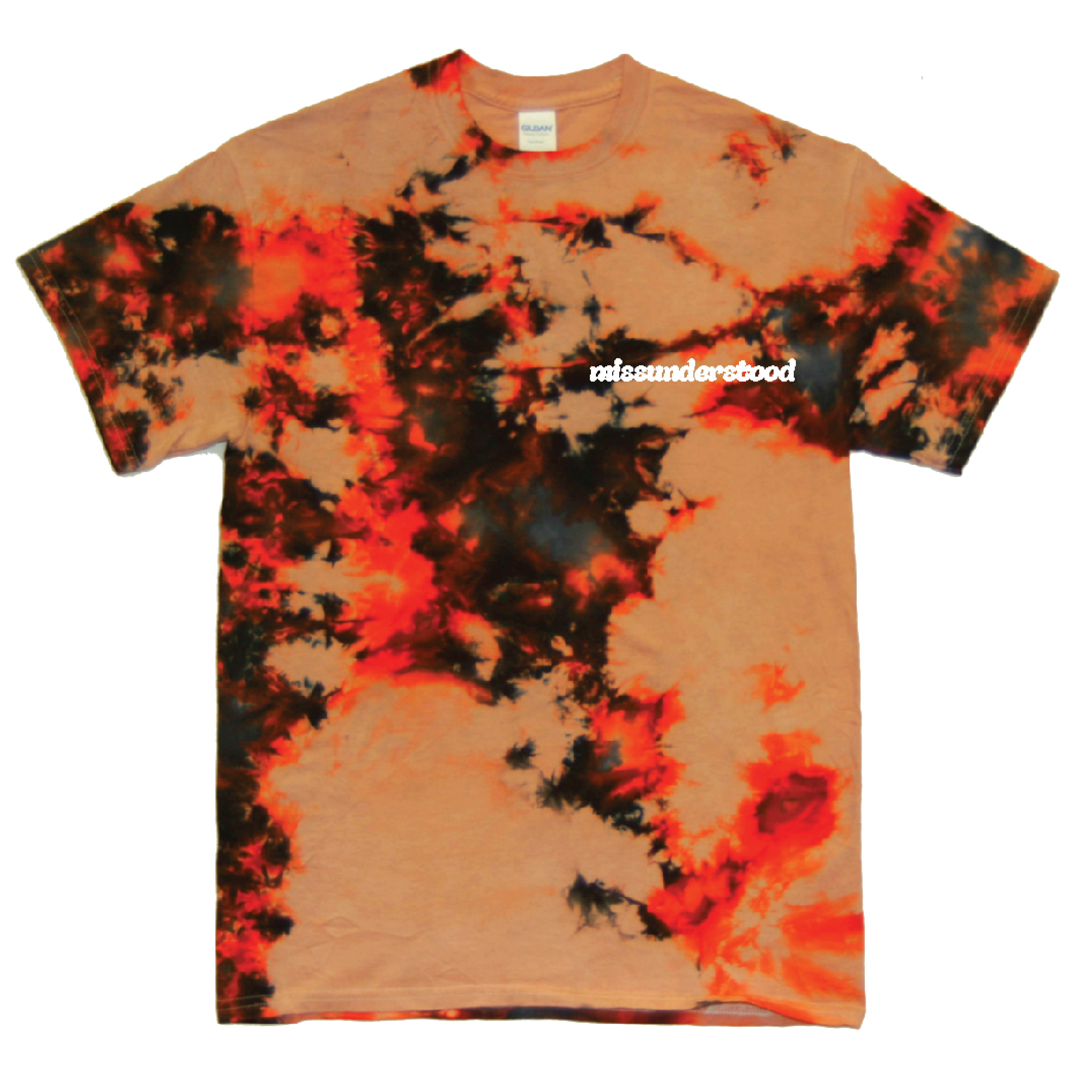 Black and orange 2024 tie dye shirt